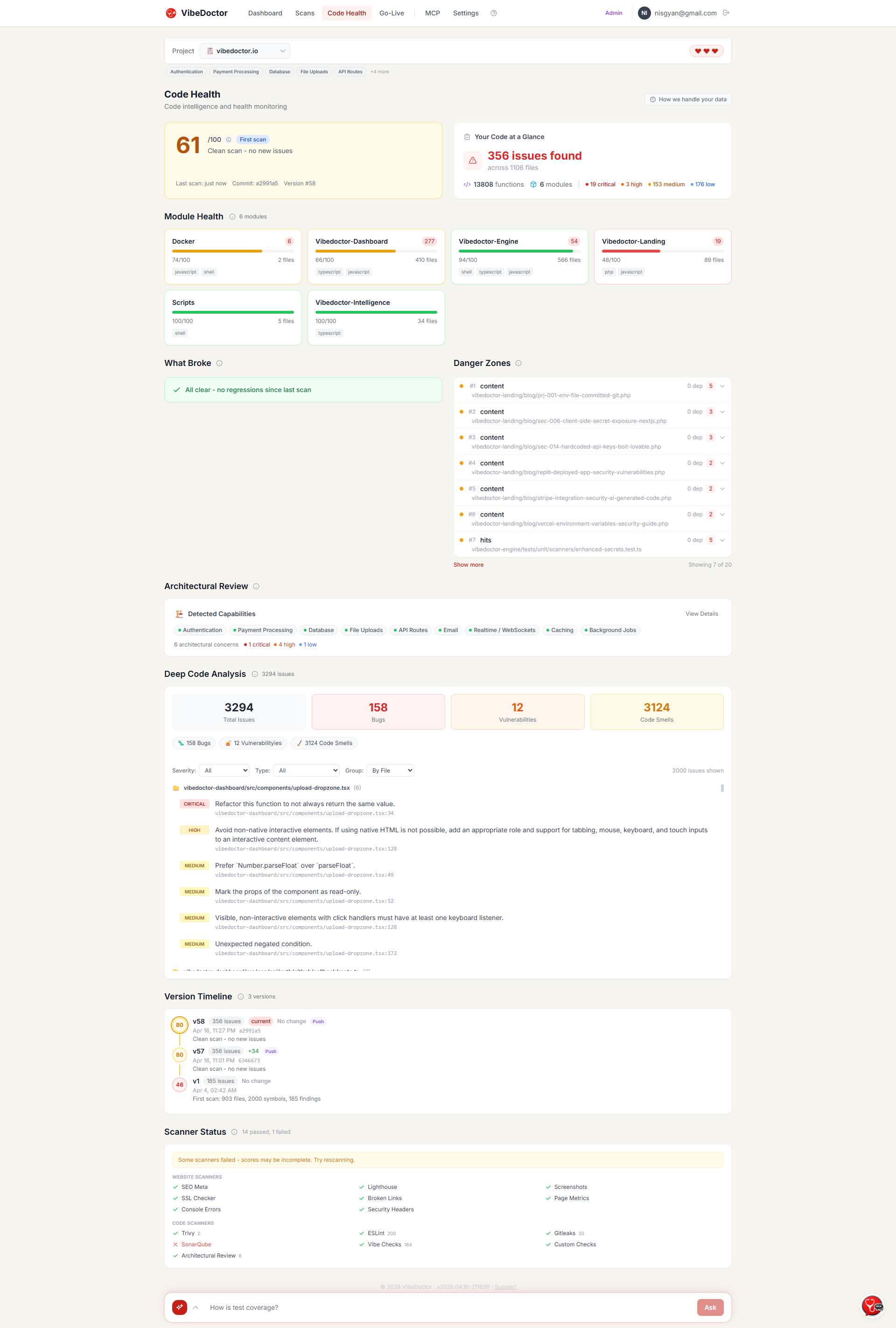VibeDoctor Code Health
